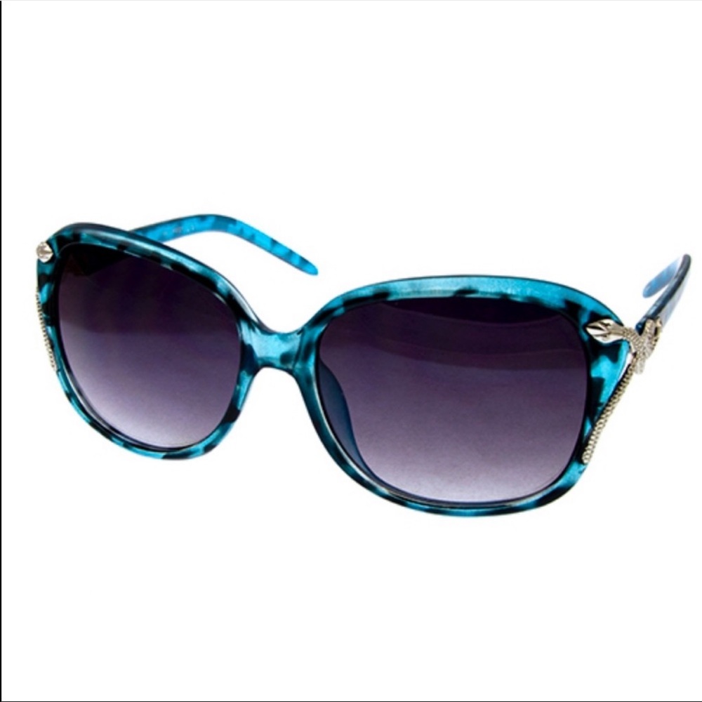 Turquoise Animal Inspired Sunglasses